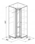 Гостиная Шерлок 10 Шкаф угловой зеркало 860х860х2107